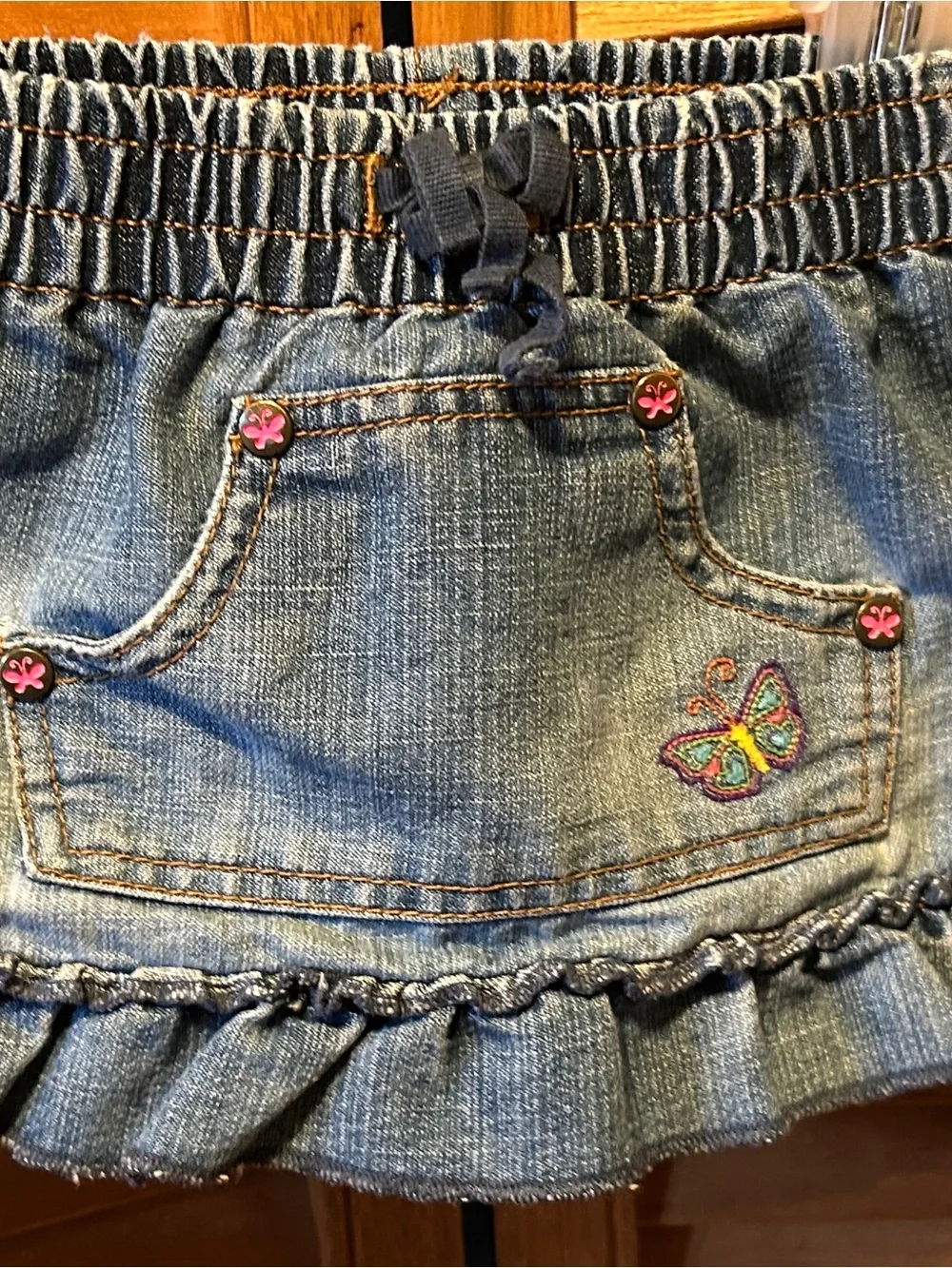 The Children's Place Ruffled Jean Skirt